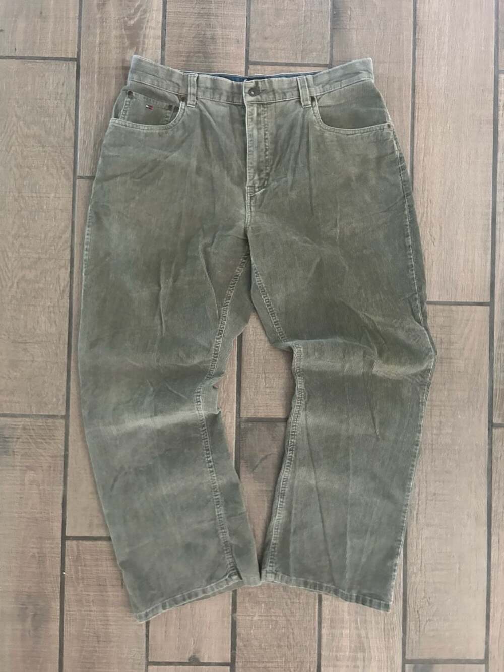 Tommy Jeans Vintage Corduroy Pants Olive Green Size 36/30